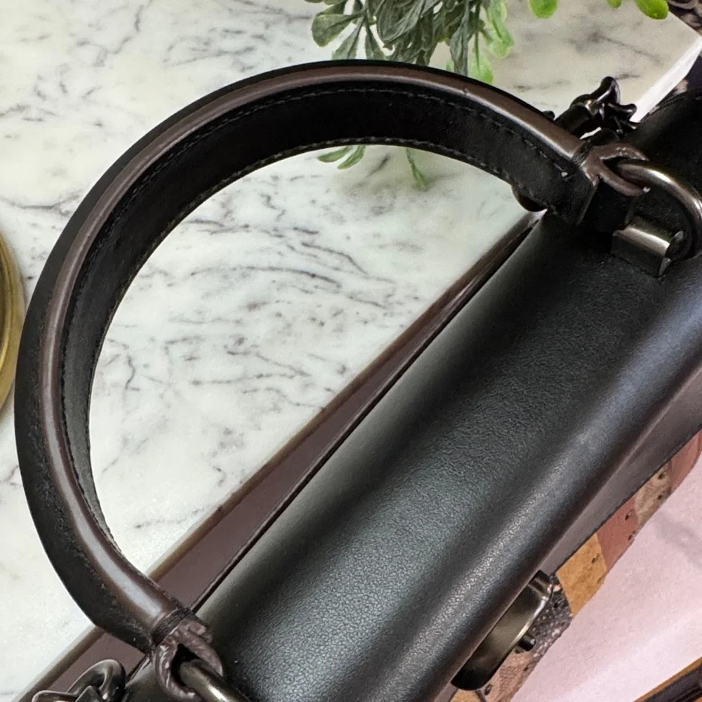 Coach Rare Exotic Top Handle Parker Bag Suede interior PRISTINE - Picture 4 of 16